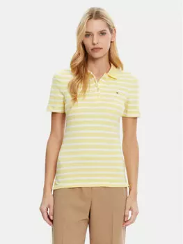 Рубашка поло облегающего кроя 1985 WW0WW43225 Tommy Hilfiger, желтый