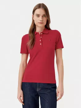 Рубашка поло облегающего кроя 1985 WW0WW43225 Tommy Hilfiger, красный