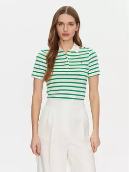 Рубашка поло облегающего кроя 1985 WW0WW43225 Tommy Hilfiger, зеленый