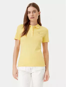 Рубашка поло облегающего кроя 1985 WW0WW43225 Tommy Hilfiger, желтый