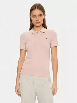 Рубашка поло облегающего кроя 1985 WW0WW43225 Tommy Hilfiger, розовый