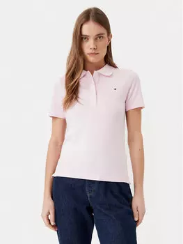 Рубашка поло облегающего кроя 1985 WW0WW43225 Tommy Hilfiger, розовый