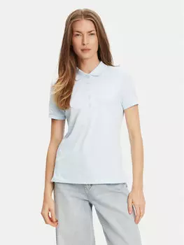 Рубашка поло облегающего кроя 3TQJD300W United Colors Of Benetton, голубой