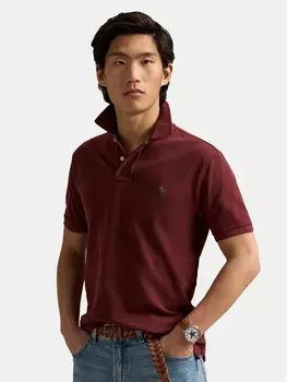 Рубашка поло облегающего кроя 710536856457 Polo Ralph Lauren, красный