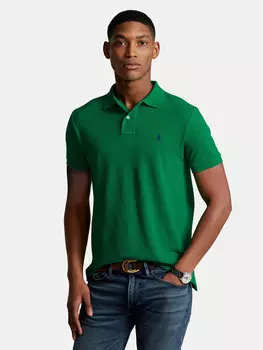 Рубашка поло облегающего кроя 710795080019 Polo Ralph Lauren, зеленый