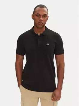 Рубашка поло облегающего кроя DM0DM20676 Tommy Jeans, черный
