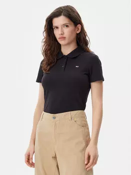Рубашка поло облегающего кроя Essential DW0DW20160 Tommy Jeans, черный