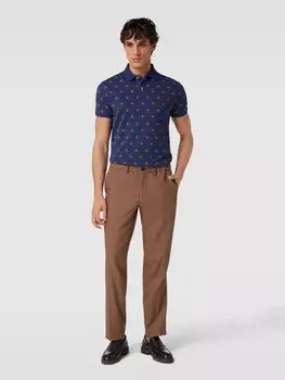 Рубашка-поло облегающего кроя с узором по всей поверхности Polo Ralph Lauren