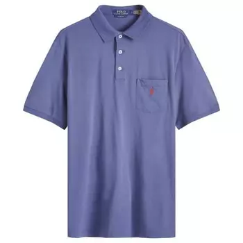 Рубашка поло, окрашенная в готовом виде Polo Ralph Lauren, синий