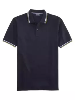 Рубашка-поло OLYMP "Casual", контрастные цвета, цвет морской волны