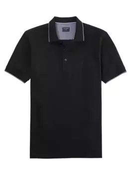 Рубашка-поло OLYMP "Casual" с контрастными краями, черный