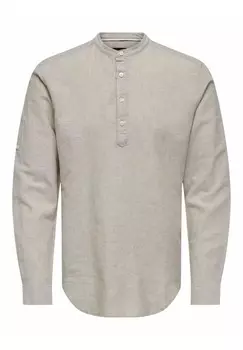 Рубашка поло ONSCAIDEN HALF PLACKET Only & Sons, светло-коричневый