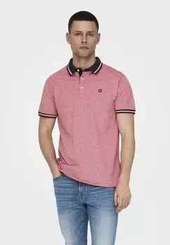 Рубашка поло ONSFLETCHER REG NOOS Only & Sons, цвет Mottled Red