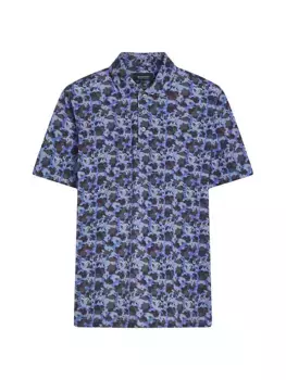 Рубашка поло OoohCotton Bugatchi, цвет baltic