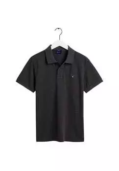 Рубашка поло оригинальная пике регбийная рубашка поло с коротким рукавом Gant, серый