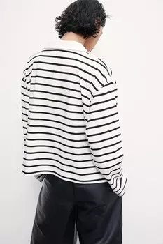 Рубашка-Поло оверсайз H&M, белый