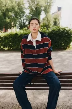 Рубашка-Поло оверсайз H&M, красный