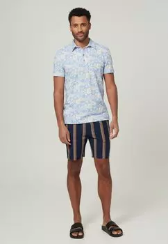 Рубашка-поло PARACHUTE WITH FLOWER PRINT 4funkyflavours, цвет mottled blue