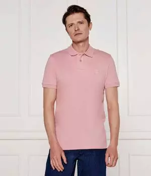 Рубашка поло пассажир Slim fit Boss Orange, розовый