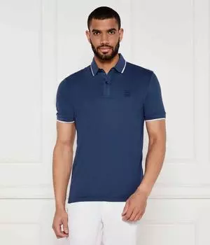 Рубашка поло passertip Slim fit Boss Orange, синий