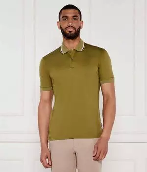 Рубашка поло Пенроуз 38 Slim fit Boss, серый