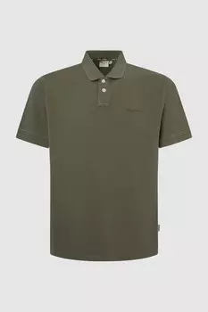 Рубашка-поло Pepe Jeans New Oliver Garment Dyed Small Logo, хаки