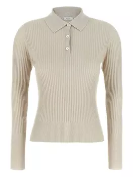 Рубашка-поло Peserico из трикотажного полотна, нейтральный