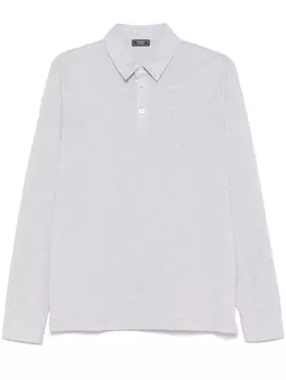 Рубашка-поло Peserico с меланжевым эффектом пике, серый