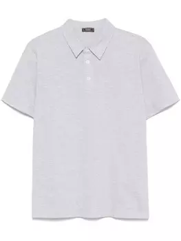 Рубашка-поло Peserico с меланжевым эффектом пике, серый