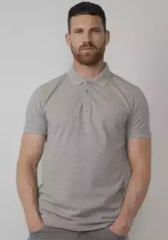 Рубашка-поло Petrol Industries с планкой на пуговицах, цвет Hellgrau-Meliert