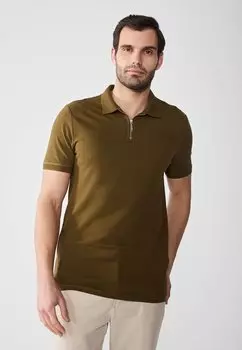 Рубашка поло Pier One by Zalando, хаки