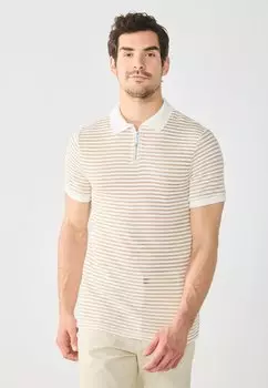 Рубашка поло Pier One by Zalando, кремовый