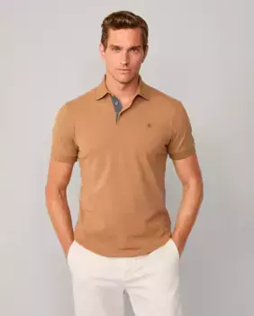 Рубашка поло пике с логотипом больших размеров Hackett, коричневый