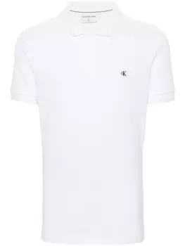 Рубашка-поло пике с нашивкой-логотипом Calvin Klein Jeans, белый
