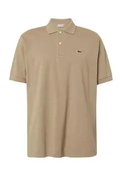 Рубашка-поло, пике, тонкий логотип, мужская LACOSTE, бежевый