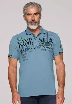 Рубашка поло PIKEE LOGO ARTWORKS Camp David, синий