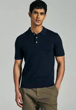 Рубашка поло PLAIN - REGULAR FIT SHORT SLEEVE Next, синий