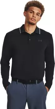 Рубашка-поло Playoff Polo 3.0 Long Sleeve Under Armour Golf, цвет Black/Black