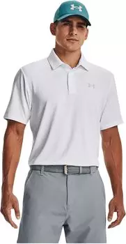 Рубашка-поло Playoff Polo 3.0 Under Armour Golf, цвет White/White/Halo Gray