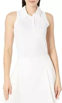 Рубашка-поло Playoff Sleeveless Polo Under Armour, цвет White/Halo Gray/Metallic Silver