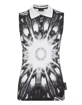 Рубашка поло Plein Sport Shirt Optical Flower, черный