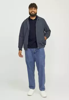 Рубашка поло PLUS SIZE EINFARBIG Jack & Jones, темно-синий