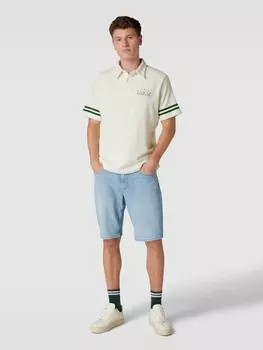 Рубашка-поло PLUS SIZE с контрастными полосками Ellesse, молочный