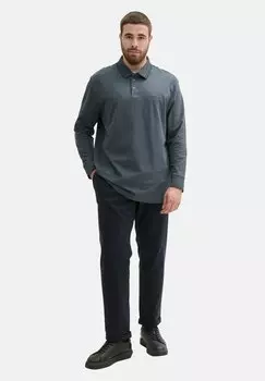 Рубашка поло PLUS TOM TAILOR, сине-серый