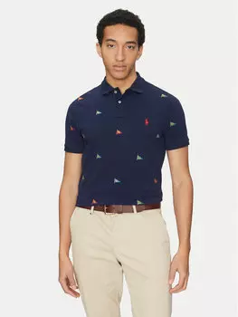 Рубашка поло по индивидуальному заказу 710964722001 Polo Ralph Lauren, синий