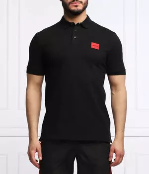 Рубашка поло подходит 222 Slim fit Hugo, черный