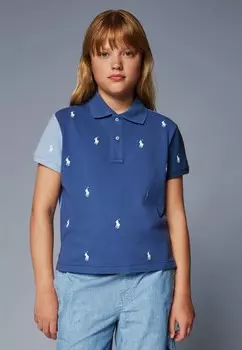 Рубашка поло POLO PONY STRETCH BOXY POLO SHIRT Ralph Lauren, синий