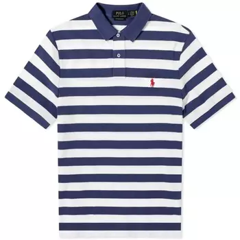 Рубашка-поло Polo Ralph Lauren Bold Stripe, темно-синий, белый