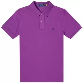 Рубашка поло Polo Ralph Lauren Colour Shop Custom Fit, фиолетовый