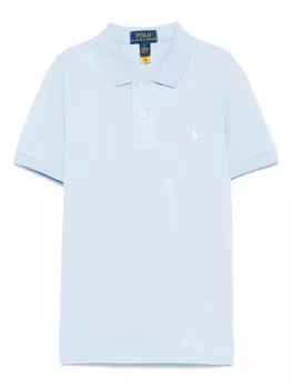 Рубашка-поло POLO RALPH LAUREN KIDS Polo Pony-embroidered polo shirt, синий